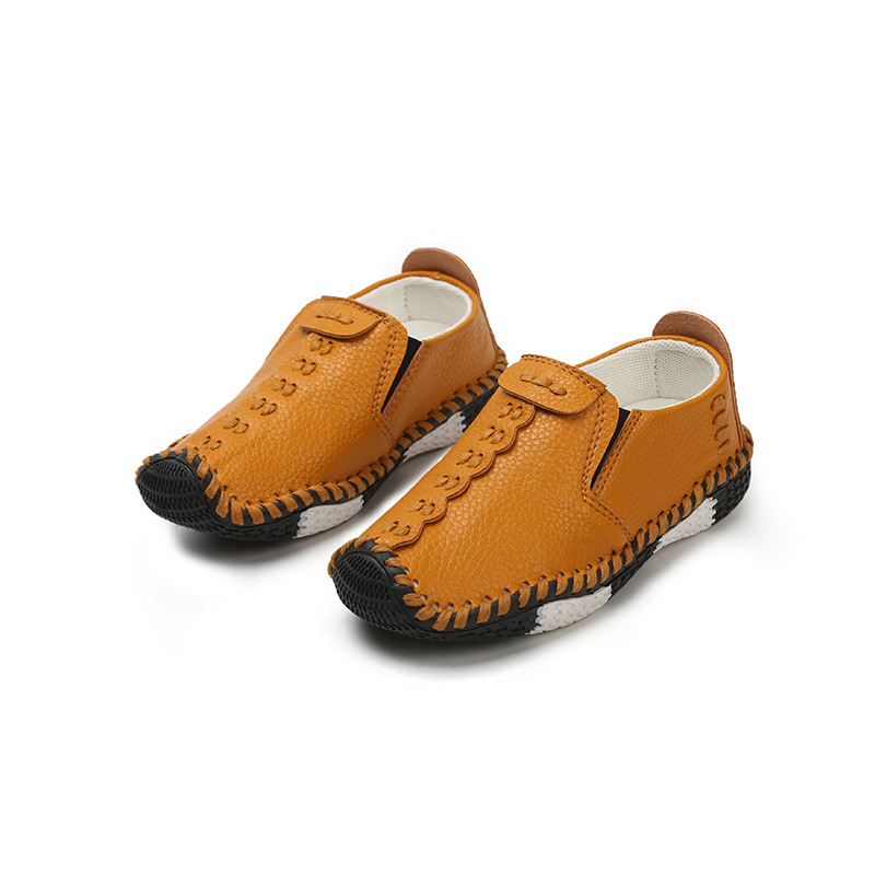 Jungen-Loafer aus feinem Kunstleder mit weicher Sohle