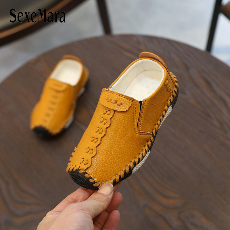 Jungen-Loafer aus feinem Kunstleder mit weicher Sohle