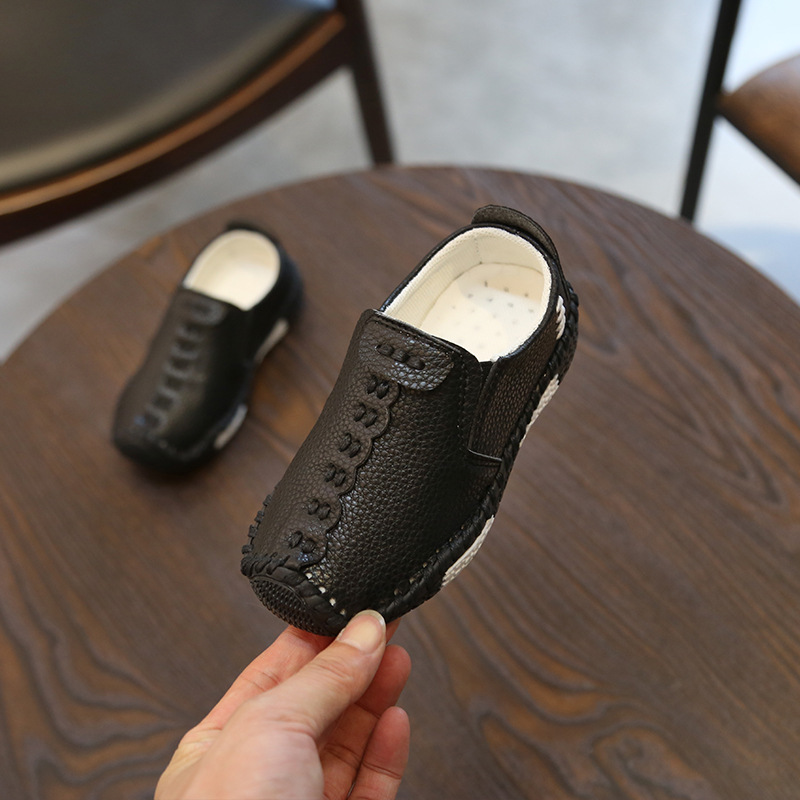 Jungen-Loafer aus feinem Kunstleder mit weicher Sohle