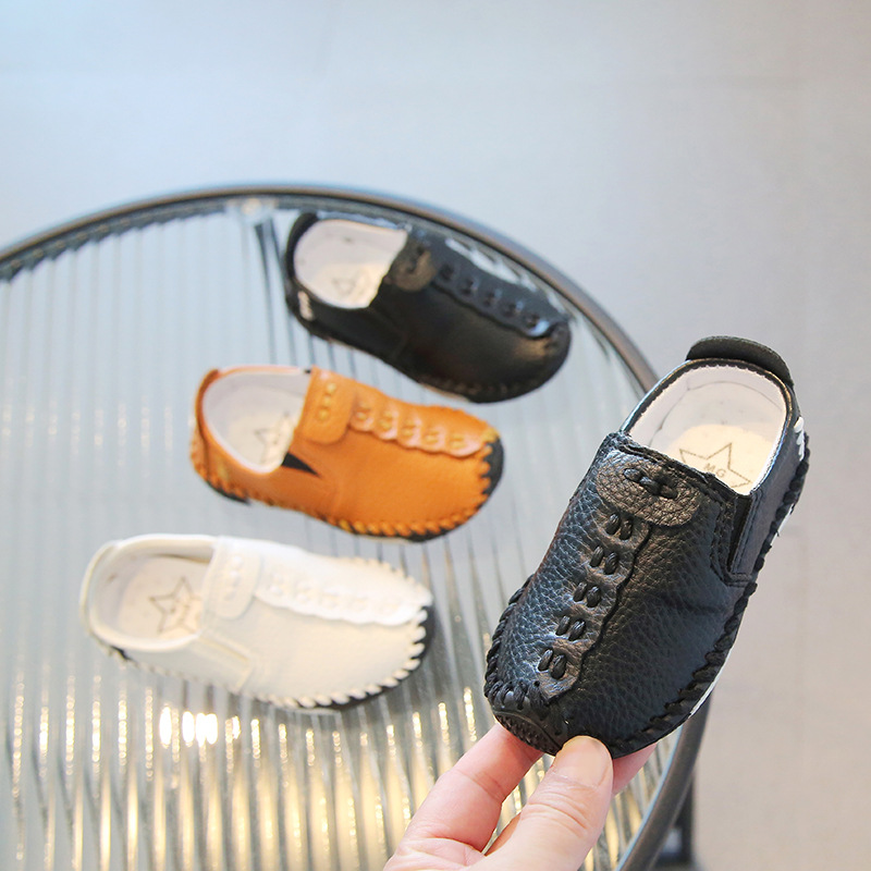 Jungen-Loafer aus feinem Kunstleder mit weicher Sohle