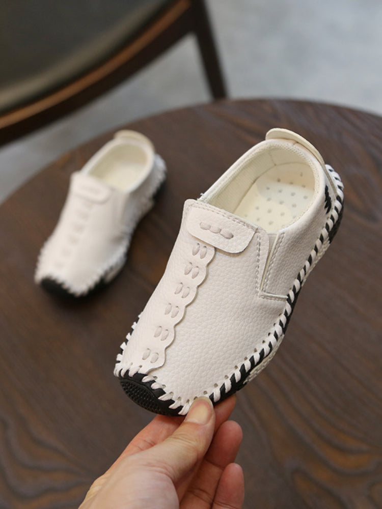 Jungen-Loafer aus feinem Kunstleder mit weicher Sohle