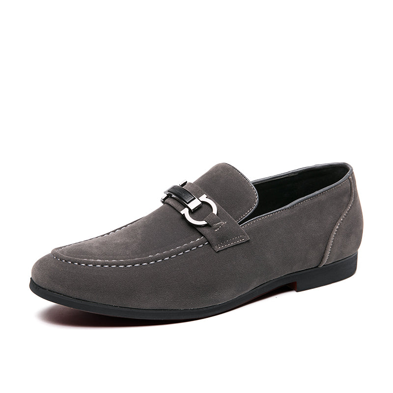 Loafer in Wildleder-Optik mit dekorativer Kette für Herren