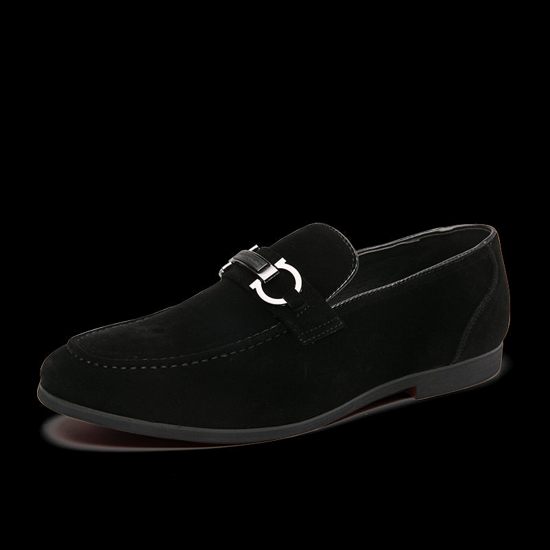 Loafer in Wildleder-Optik mit dekorativer Kette für Herren