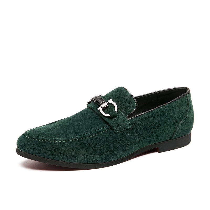 Loafer in Wildleder-Optik mit dekorativer Kette für Herren