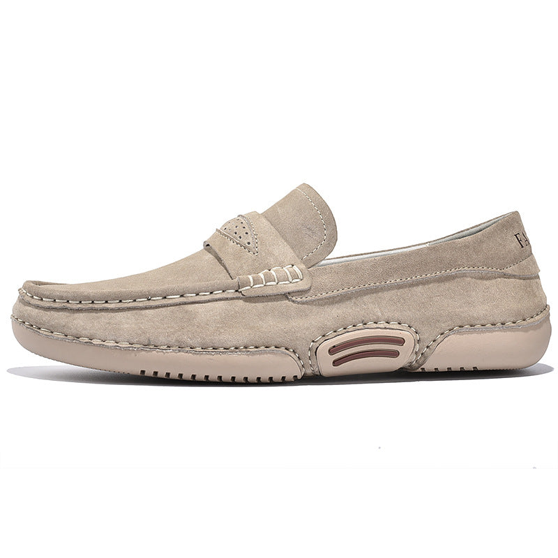 Lässige Wildleder-Loafer in Beige für Herren