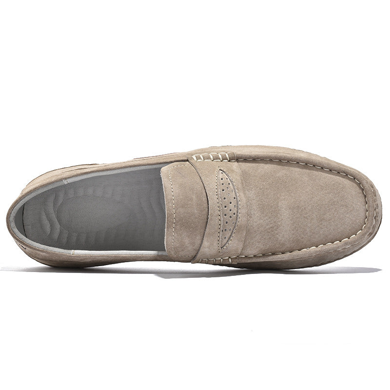 Lässige Wildleder-Loafer in Beige für Herren