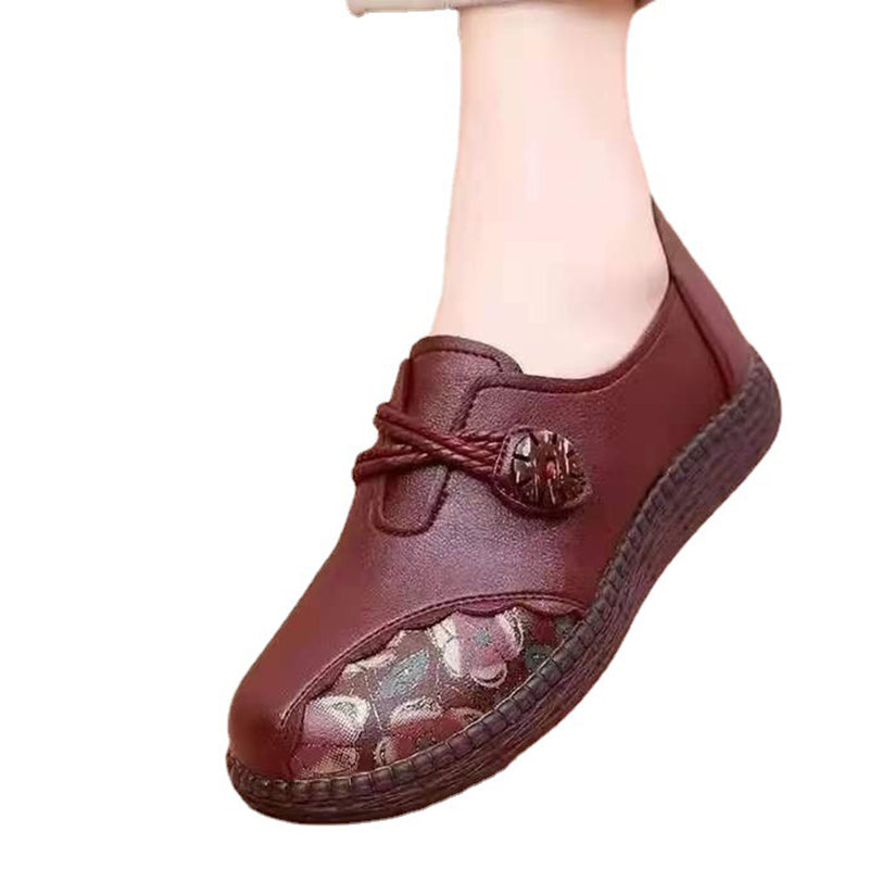 Orthopädische Mokassins mit Blumenmuster für Damen
