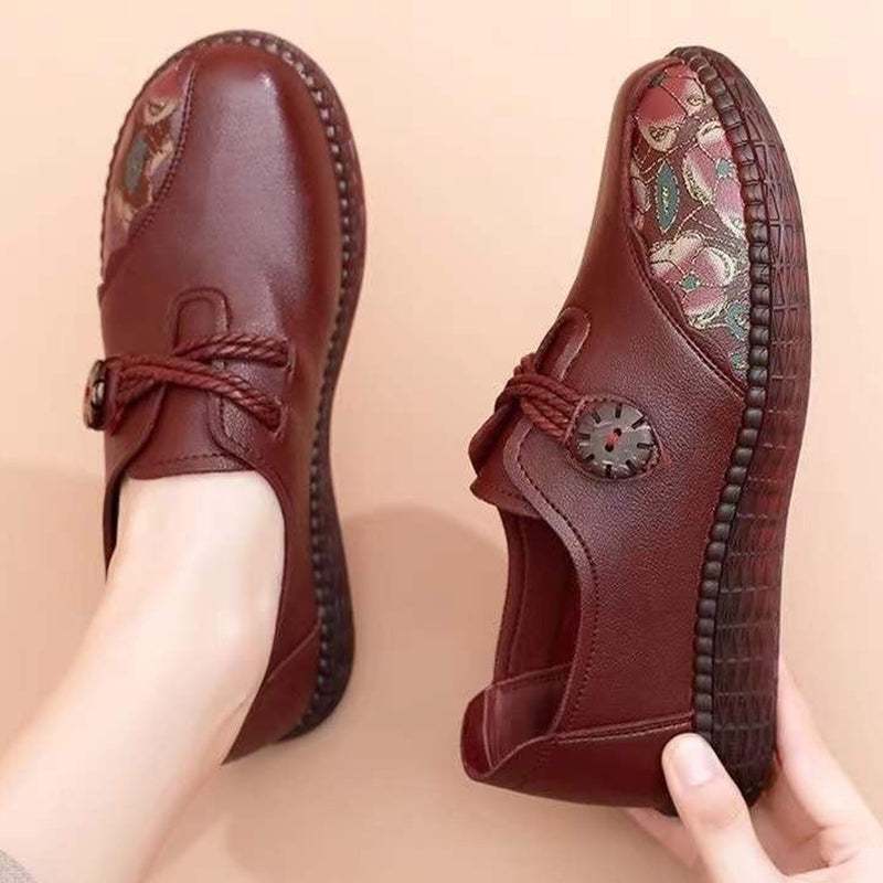 Orthopädische Mokassins mit Blumenmuster für Damen
