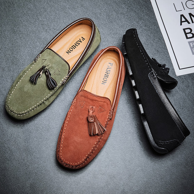 Atmungsaktive Herren-Loafer in Wildleder-Optik
