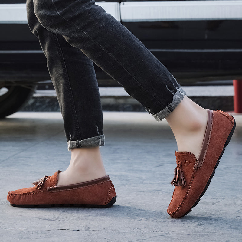 Atmungsaktive Herren-Loafer in Wildleder-Optik