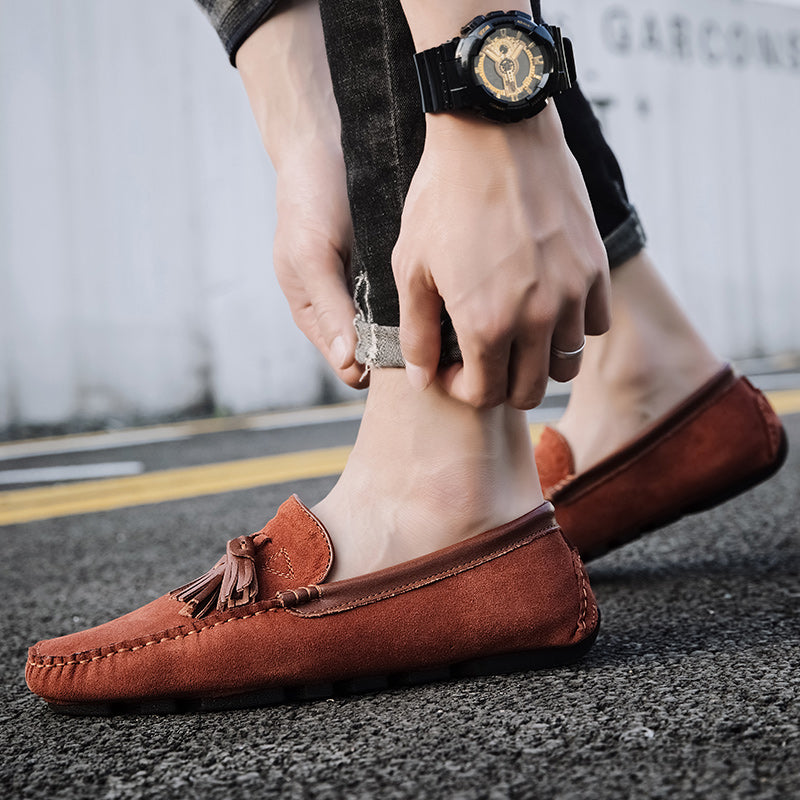 Atmungsaktive Herren-Loafer in Wildleder-Optik