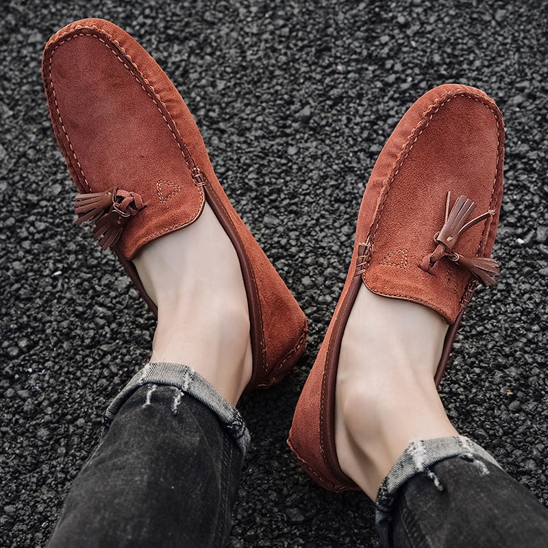 Atmungsaktive Herren-Loafer in Wildleder-Optik
