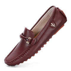 Trendige weiche Herren-Loafer aus Kunstleder, Burgund