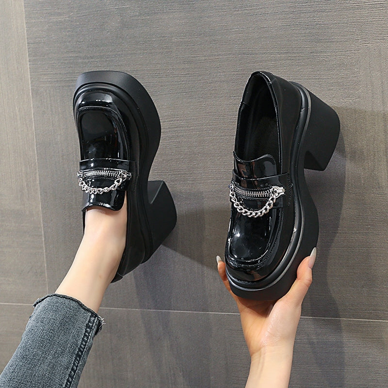 Loafer mit 8 cm Absatz für Damen