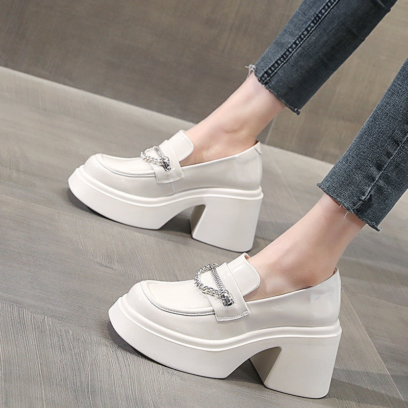 Loafer mit 8 cm Absatz für Damen