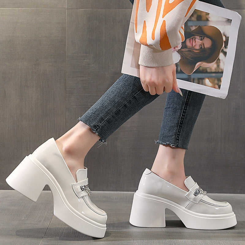 Loafer mit 8 cm Absatz für Damen