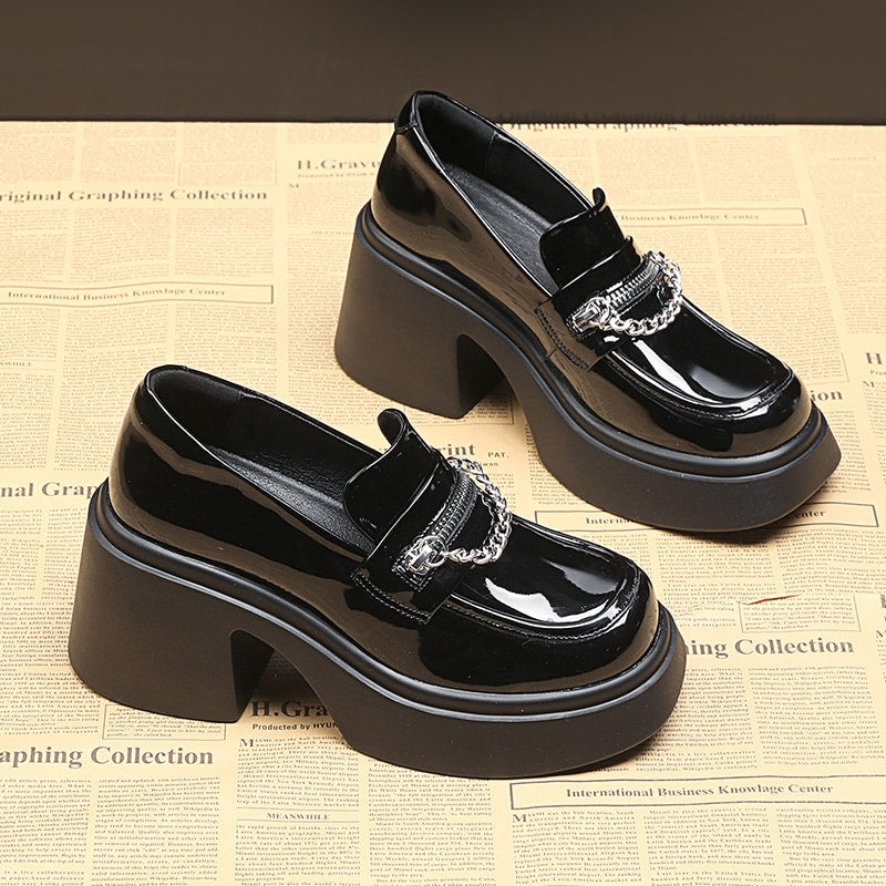 Loafer mit 8 cm Absatz für Damen