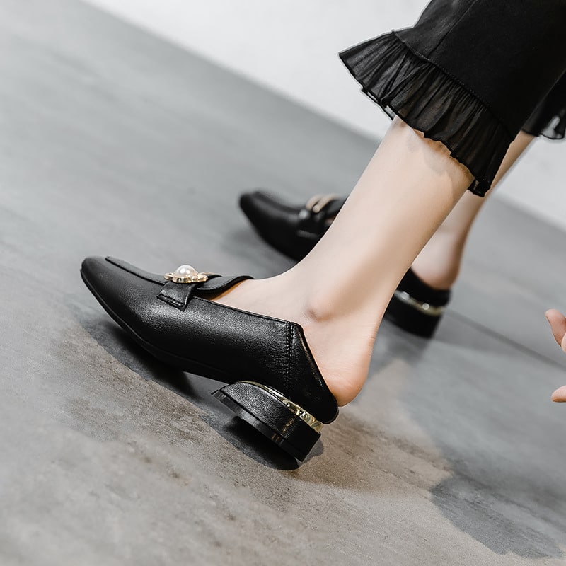 Elegante Loafer mit Blockabsatz