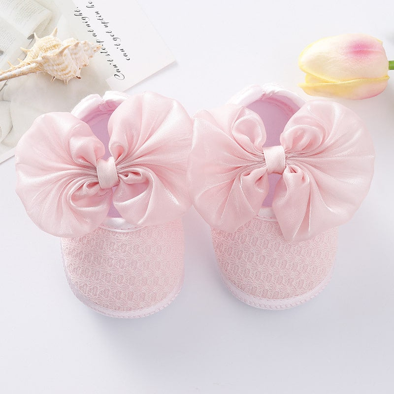 Mokassin mit Schleife und weicher Sohle für Baby-Mädchen