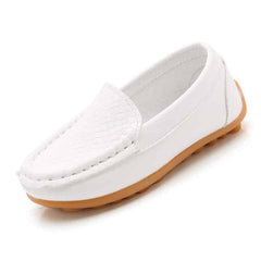 Slip-On Mokassin aus weichem Kunstleder für Kinder, Weiß