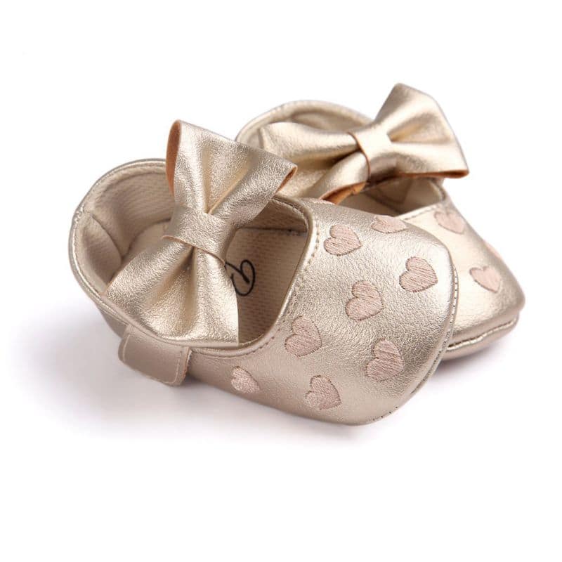 Loafer für Babymädchen mit Herzmuster