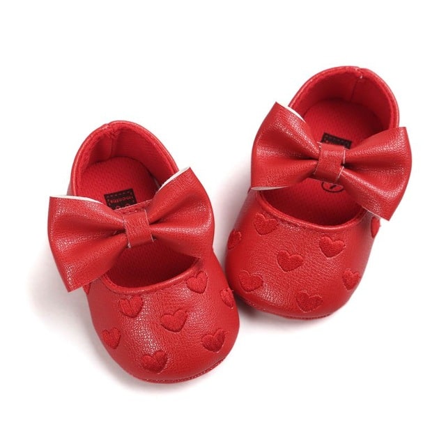 Loafer für Babymädchen mit Herzmuster