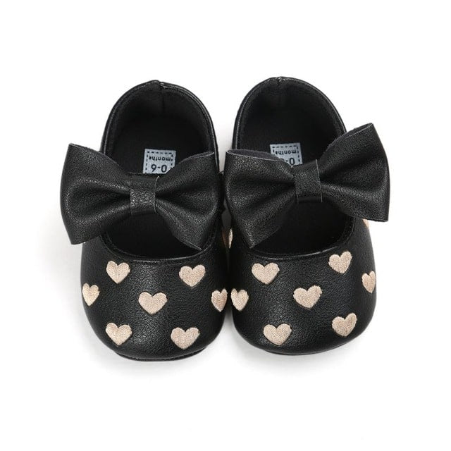 Loafer für Babymädchen mit Herzmuster