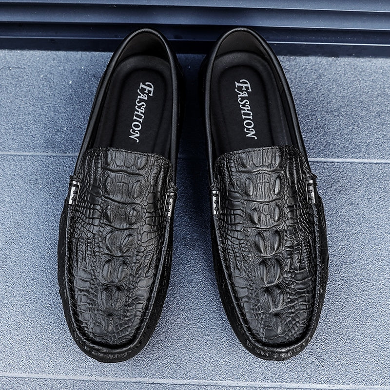 Loafer aus Kunstleder mit Krokodilmuster