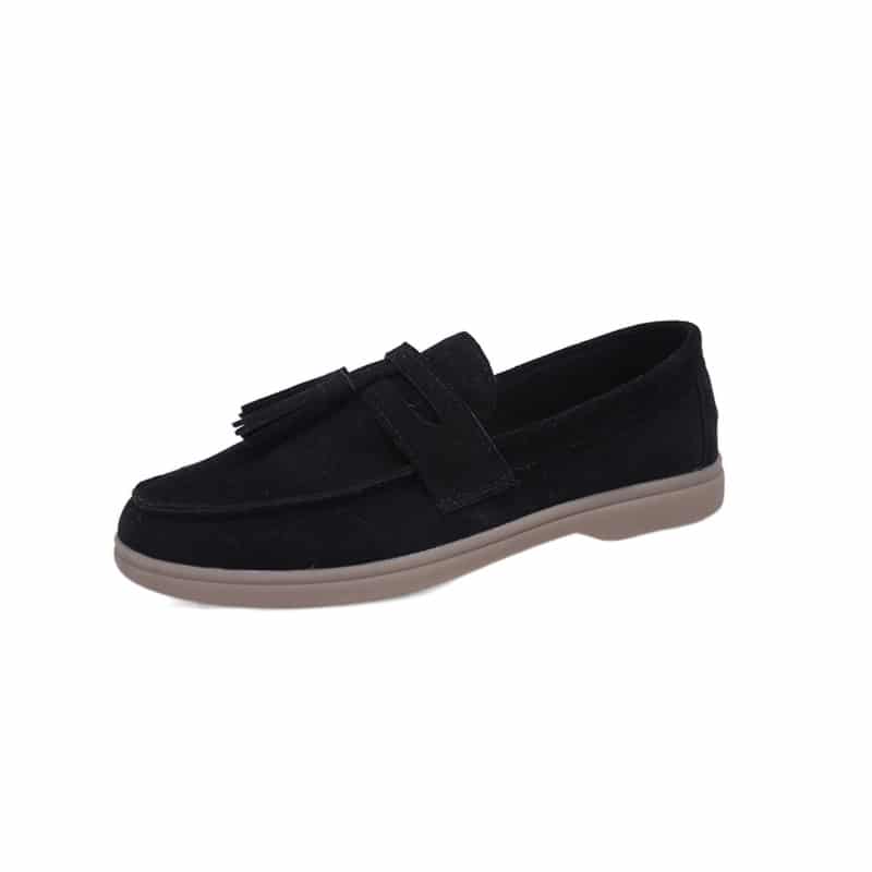 Klassische Wildleder-Loafer mit Quasten