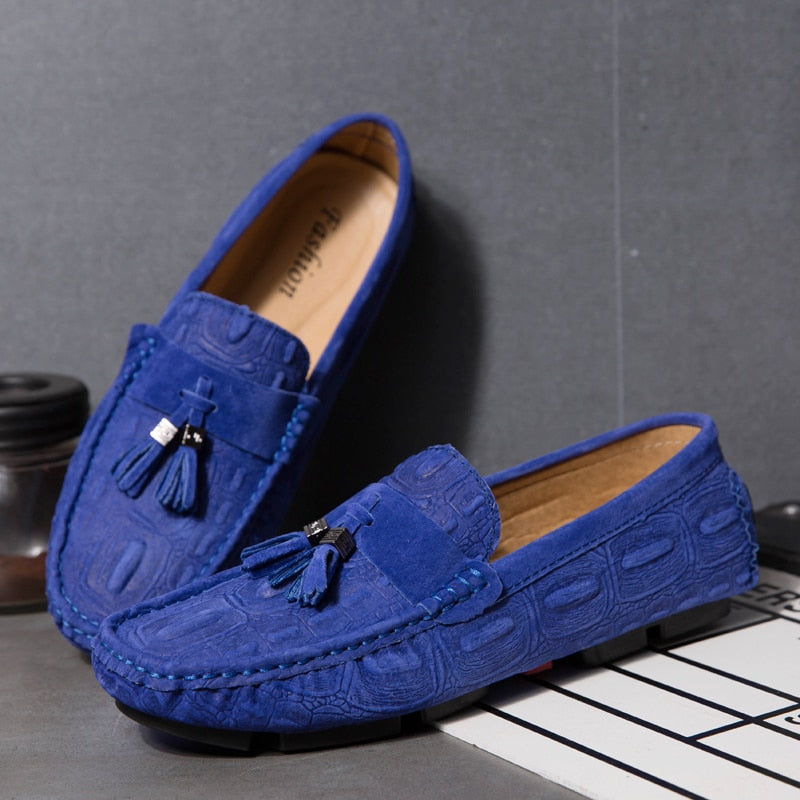 Wildleder-Loafer mit Quaste für Herren