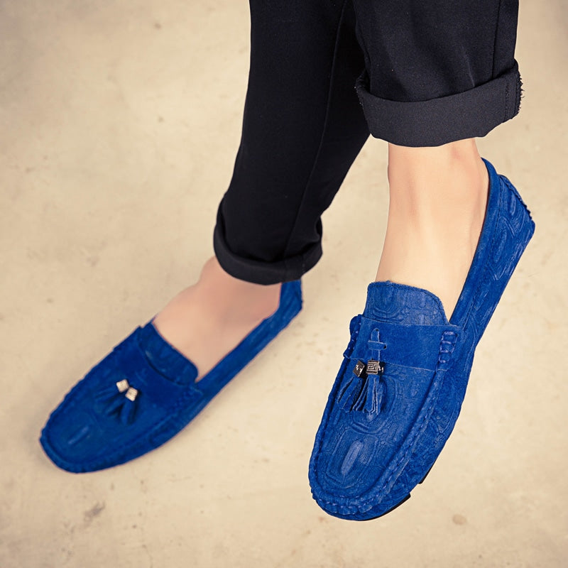 Wildleder-Loafer mit Quaste für Herren