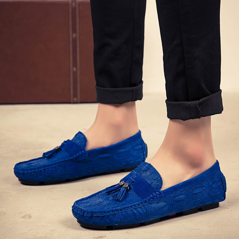 Wildleder-Loafer mit Quaste für Herren