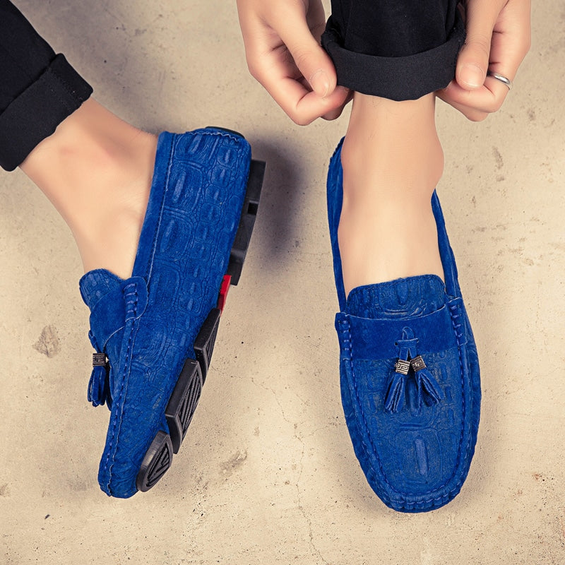 Wildleder-Loafer mit Quaste für Herren