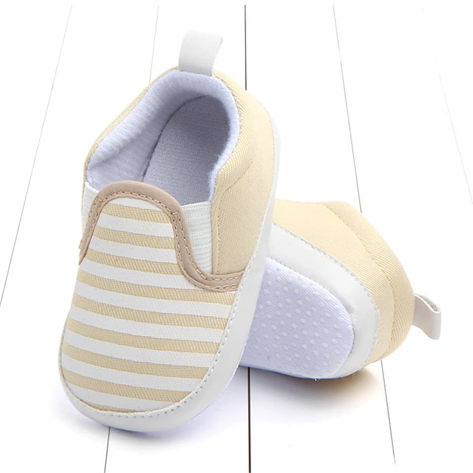 Lauflern-Mokassins aus Baumwolle mit Streifenmuster