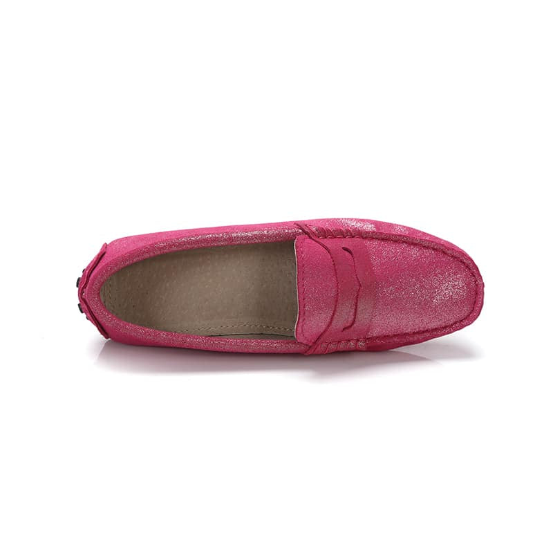 Pailletten-Mokassins für Damen Frühling Sommer