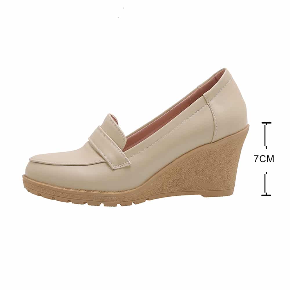 Damen-Loafer mit Keilabsatz