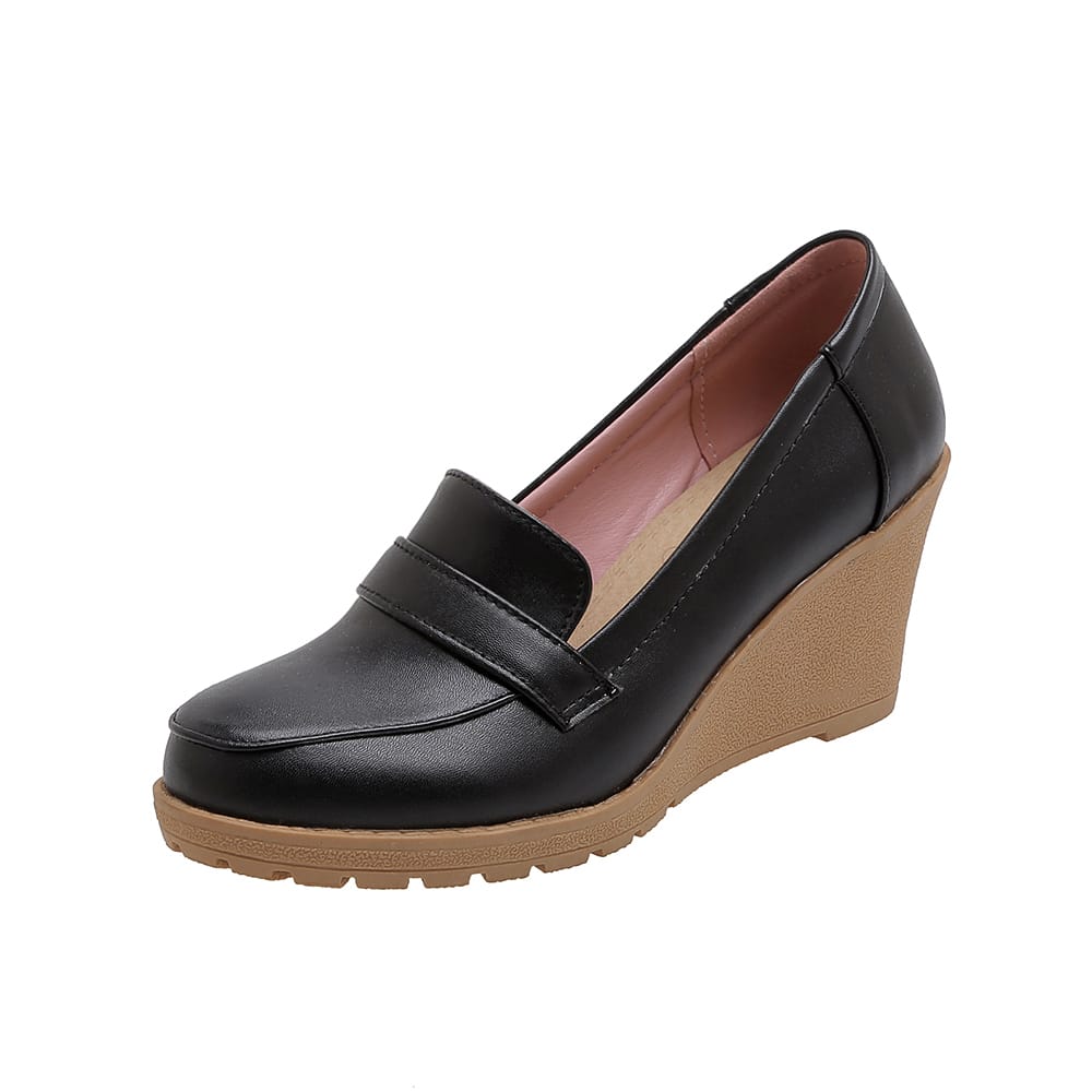 Damen-Loafer mit Keilabsatz
