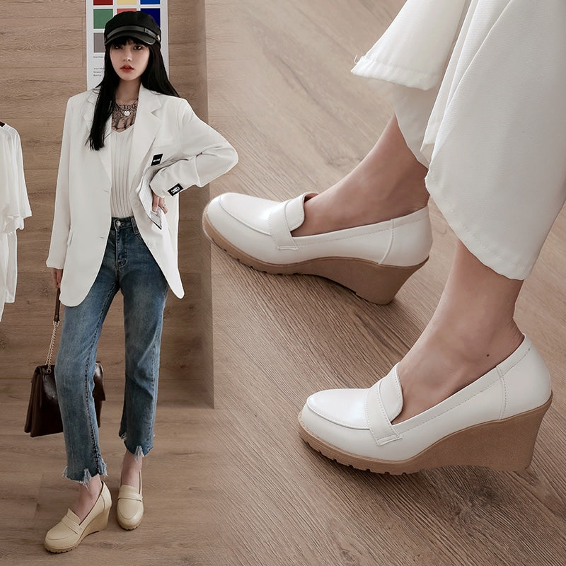Damen-Loafer mit Keilabsatz