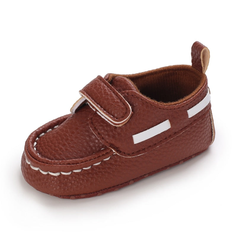Mokassins mit Klettverschluss im Bootsstil für Babys