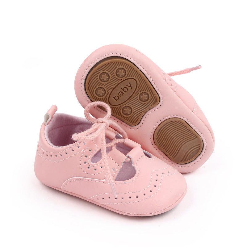 Durchbrochene Loafer mit Schnürsenkeln im Sneaker-Stil für Babymädchen
