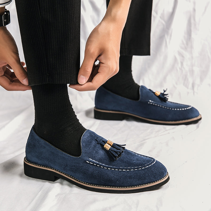 Wildleder-Quasten-Loafer in mehreren Farben für Herren