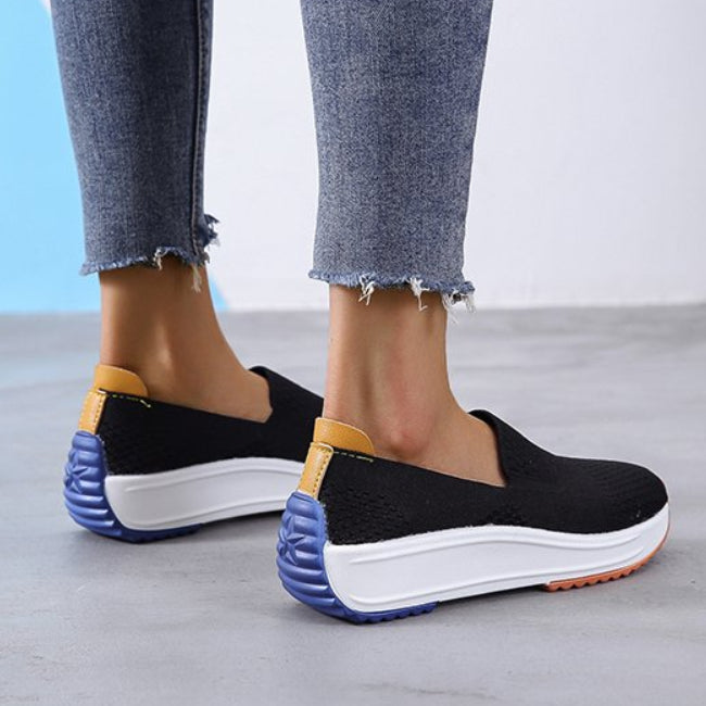 Orthopädische Damen-Mokassins aus atmungsaktivem Mesh