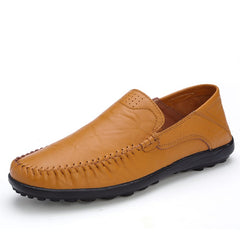 Schwarze Slipper aus Kunstleder für Herren, Kamel