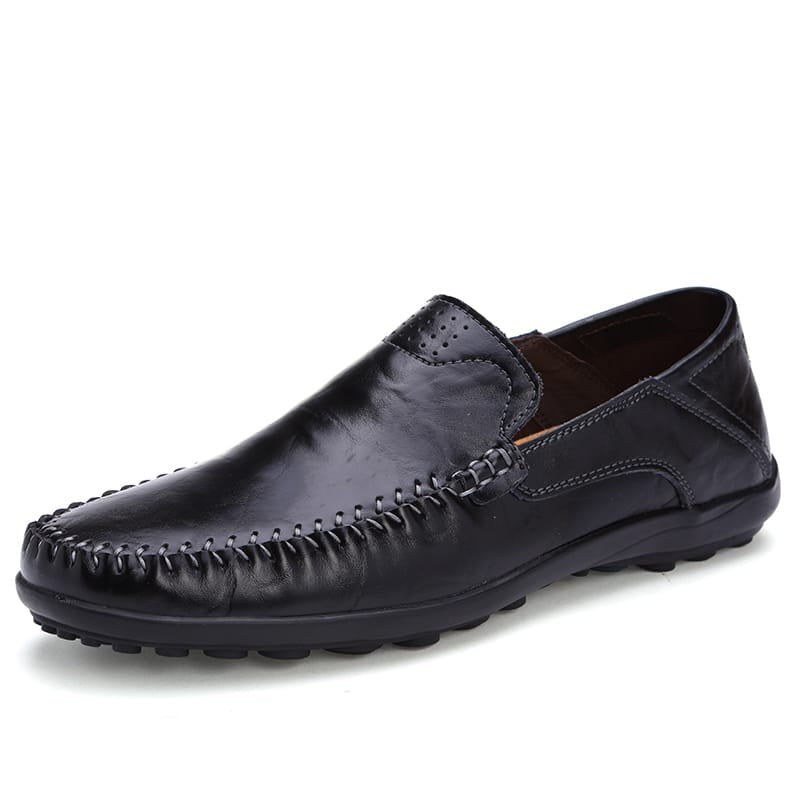 Schwarze Slipper aus Kunstleder für Herren