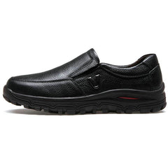 Orthopädische Kunstleder-Loafer für Herren, Schwarz
