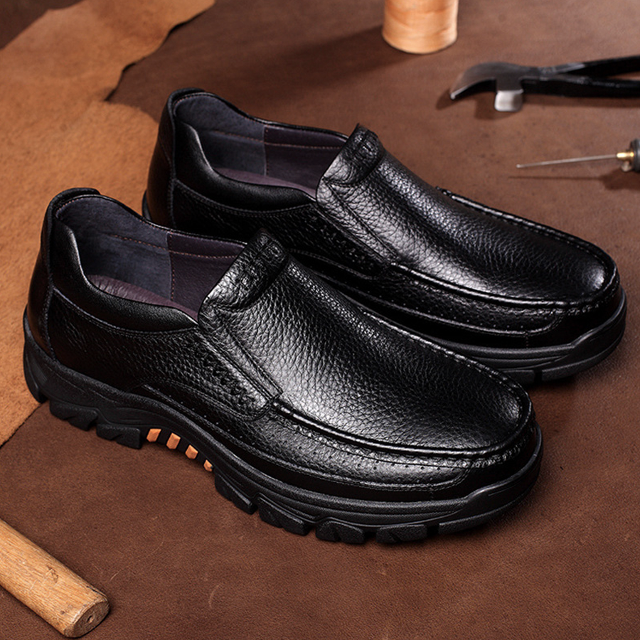 Orthopädische Loafer aus weichem Kunstleder für Herren