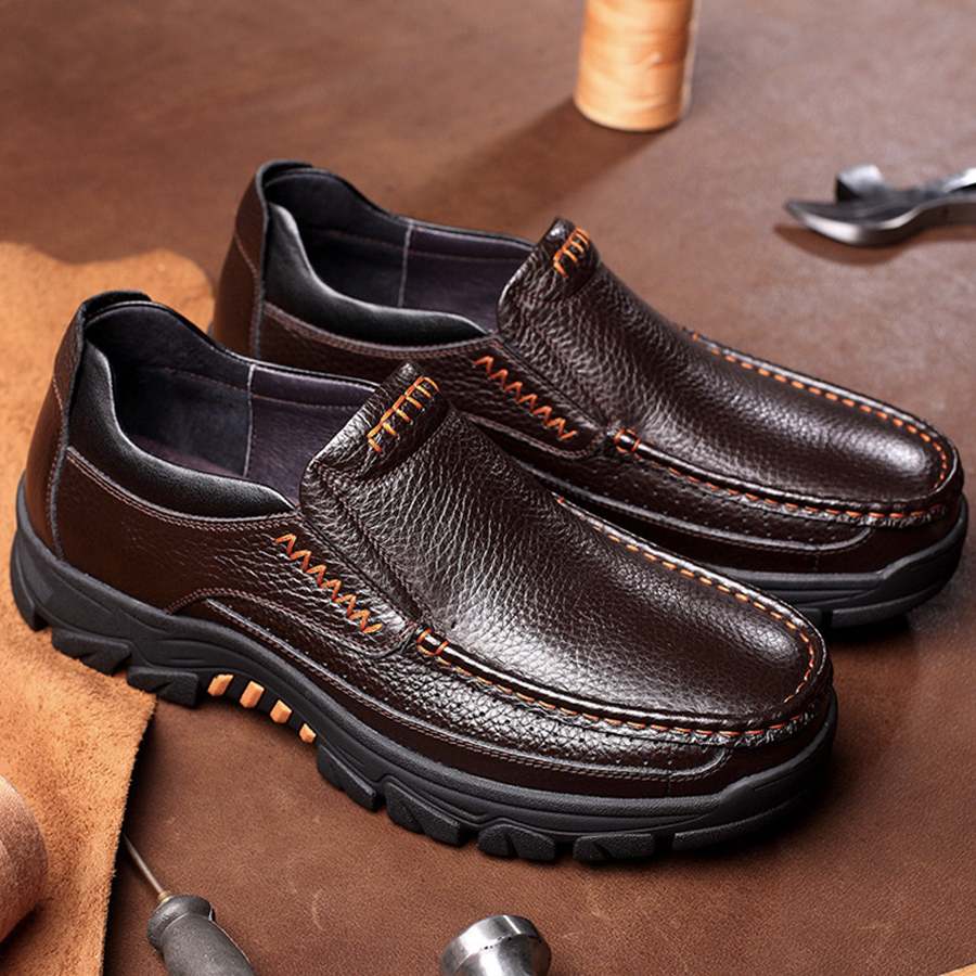 Orthopädische Loafer aus weichem Kunstleder für Herren