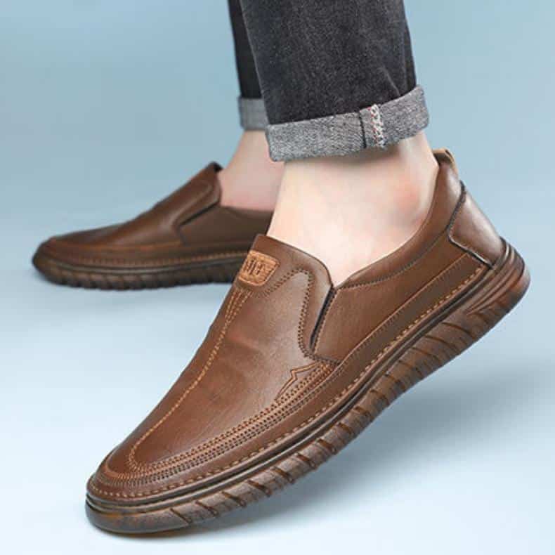 Orthopädische Mokassins mit weicher Sohle für Herren