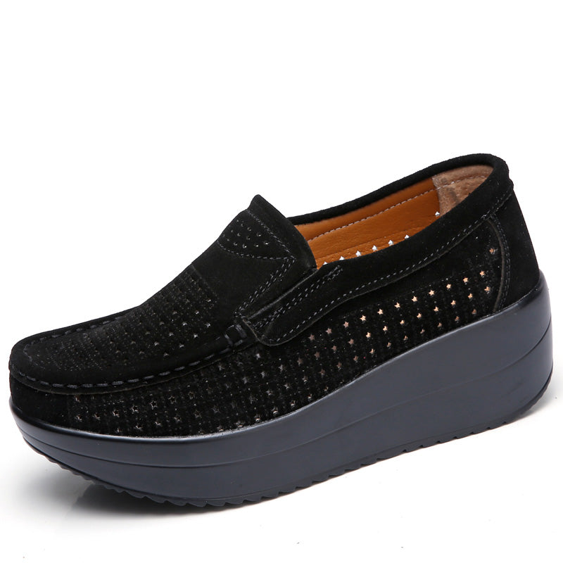 Orthopädische atmungsaktive Plateau-Loafer