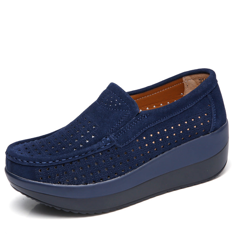 Orthopädische atmungsaktive Plateau-Loafer